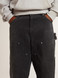 Golden Goose - Jeans da uomo in cotone di colore nero effetto distressed con patch frontali