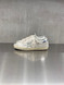 Golden Goose - Super-Star uomo in pelle burro con scritte e talloncino argento
