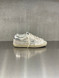 Golden Goose - Super-Star uomo in pelle burro con scritte e talloncino argento