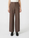 Max Mara Weekend - Pantalone palazzo Ballo in cotone tecnico cioccolato