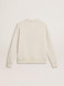 Golden Goose - Felpa da donna in cotone color bianco vissuto con ricamo