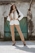 8PM - Blazer Zuleika in velluto a coste latte