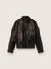 Golden Goose - Bomber da donna in nappa color borgogna scuro con ricamo floreale