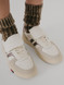 PRO-KEDS 1949 -Sneakers donna Field King in pelle bianca e bronzo