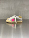 Golden Goose - Super-Star donna in suede tortora con stella in pelle fucsia e talloncino in suede ocra