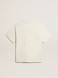 Golden Goose - T-shirt di colore bianco vissuto con logo reverse sul retro - Jersey Capsule