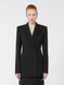 Sportmax - Blazer sartoriale nero in pura tela di lana natural stretch