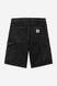 Carhartt - Single knee short black, stone washed