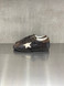 Golden Goose - Super-Star uomo in pelle e suede ebano con stella in pelle burro