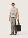 Golden Goose - T-shirt da uomo in jersey grigio mélange con stampa vintage
