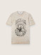 Golden Goose - T-shirt da uomo in jersey grigio mélange con stampa vintage