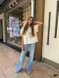 8PM - T-shirt manica corta in jersey di cotone con foulard in viscosa stampa bandana