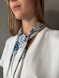 8PM - T-shirt manica corta in jersey di cotone con foulard in viscosa stampa bandana