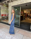8PM - Abito Taormina lungo in twill di viscosa stampa bandana color blu