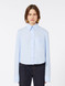Sportmax - Camicia crop in cotone con retro plissettato azzurro
