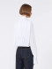 Sportmax - Camicia crop in cotone con retro plissettato bianco ottico