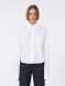 Sportmax - Camicia crop in cotone con retro plissettato bianco ottico