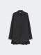Sportmax - Over shirt con dettaglio plissé nera