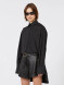 Sportmax - Over shirt con dettaglio plissé nera