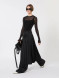 Sportmax - Gonna plissettata in gabardina nera