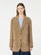 Max Mara Weekend - Blazer Cedro monopetto in suede fango