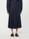 Max Mara Weekend - Gonna a pieghe in denim blu scuro