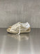 4B12 - Sneakers SUPRIME-D8010 in pelle platino suede nocciola e logo oro