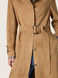 Golden Goose - Trench da Donna in suede color sabbia con cintura in vita