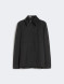 Sportmax - Over shirt in gabardina antigoccia con retro in plissé  nero