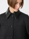 Sportmax - Over shirt in gabardina antigoccia con retro in plissé  nero