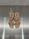 Bibi Lou - Sandalo con tacco in pelle con micro strass nude