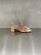 Bibi Lou - Sandalo con tacco in pelle con micro strass nude