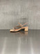Bibi Lou - Sandalo con tacco in pelle con micro strass nude