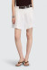 Semicouture - Short Janessa con cintura in viscosa e lino bianco