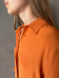Semicouture - Blusa Brittani in crepe de chine arancio
