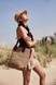 Ibeliv - Borsa tote Mety in rafia dark tea