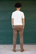White Sand - Pantalone uomo con coulisse regolabile in vita in cotone cammello