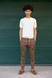 White Sand - Pantalone uomo con coulisse regolabile in vita in cotone cammello