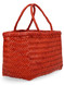 Dragon - Borsa Bamboo Triple Jump Big in pelle intrecciata arancio