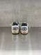 Golden Goose - Ball Star uomo in suede grigio con stella e talloncino in pelle blu