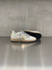 Golden Goose - Ball Star donna in pelle bianca con stella e talloncino in pelle laminata oro