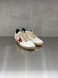 Golden Goose - Ball Star uomo in pelle crema e bianca con stella in suede bordeaux e talloncino argento