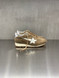 Golden Goose - Marathon uomo in suede tabacco con stella in pelle bianca e talloncino argento