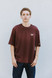 Golden Goose - T-shirt unisex in jersey di cotone bordeaux con logo