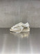 Golden Goose - Stardan donna in pelle bianca e laminata platino con stella in suede panna