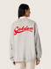 Golden Goose - Felpa unisex in cotone grigio mélange con logo