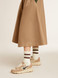 Golden Goose - Calzini bianco vissuto con dettagli distressed e stripes marroni