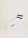 Golden Goose - Calzini in cotone con finiture distressed, stripes blu e logo