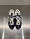 Golden Goose - Super-Star uomo in suede e pelle blu con stella e talloncino bianchi