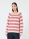 Max Mara Weekend - Maglia Ghiacci in alpaca e cotone a righe panna e lampone